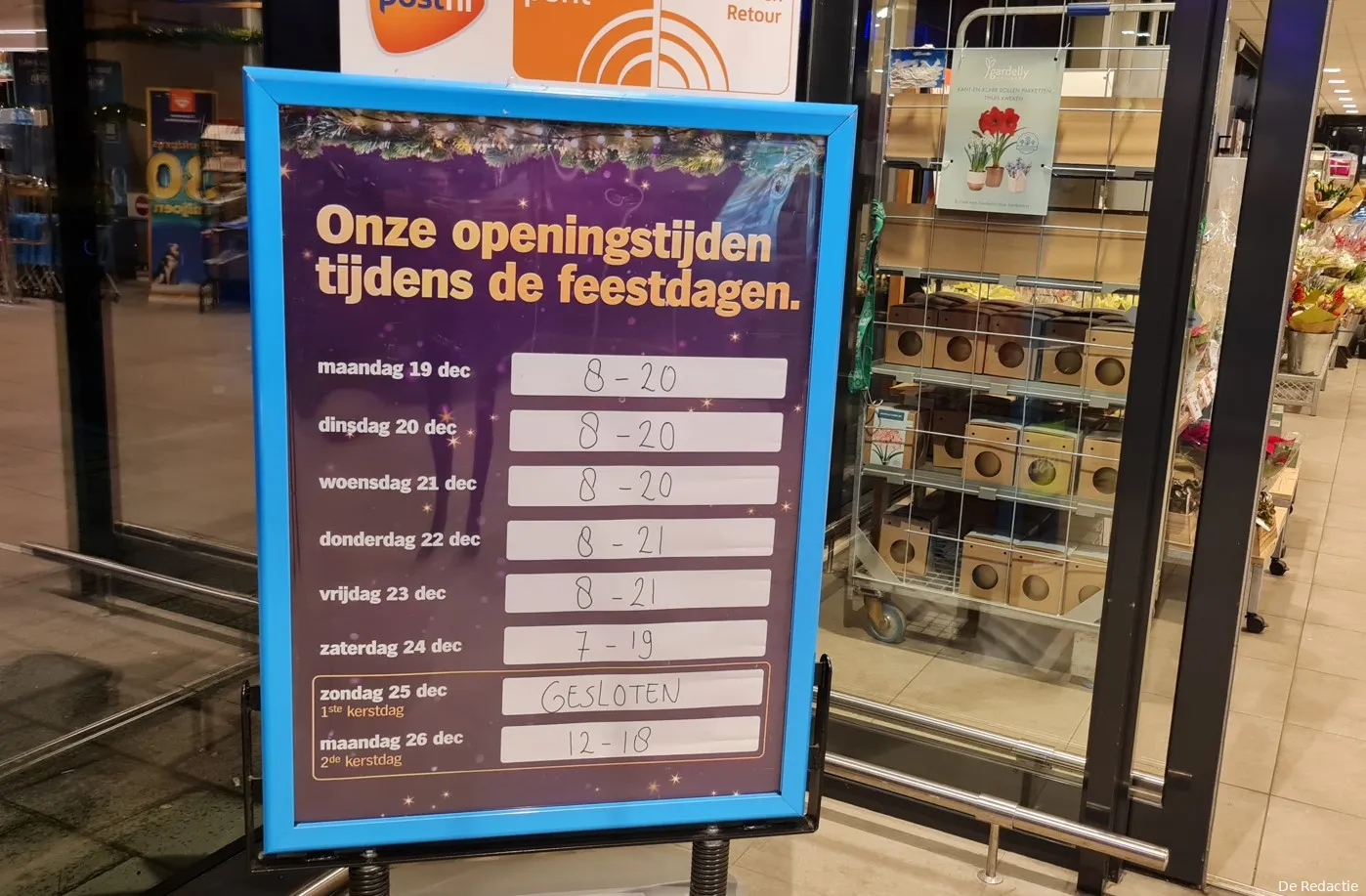 Openingstijden supermarkten gemeente Groningen rond de feestdagen